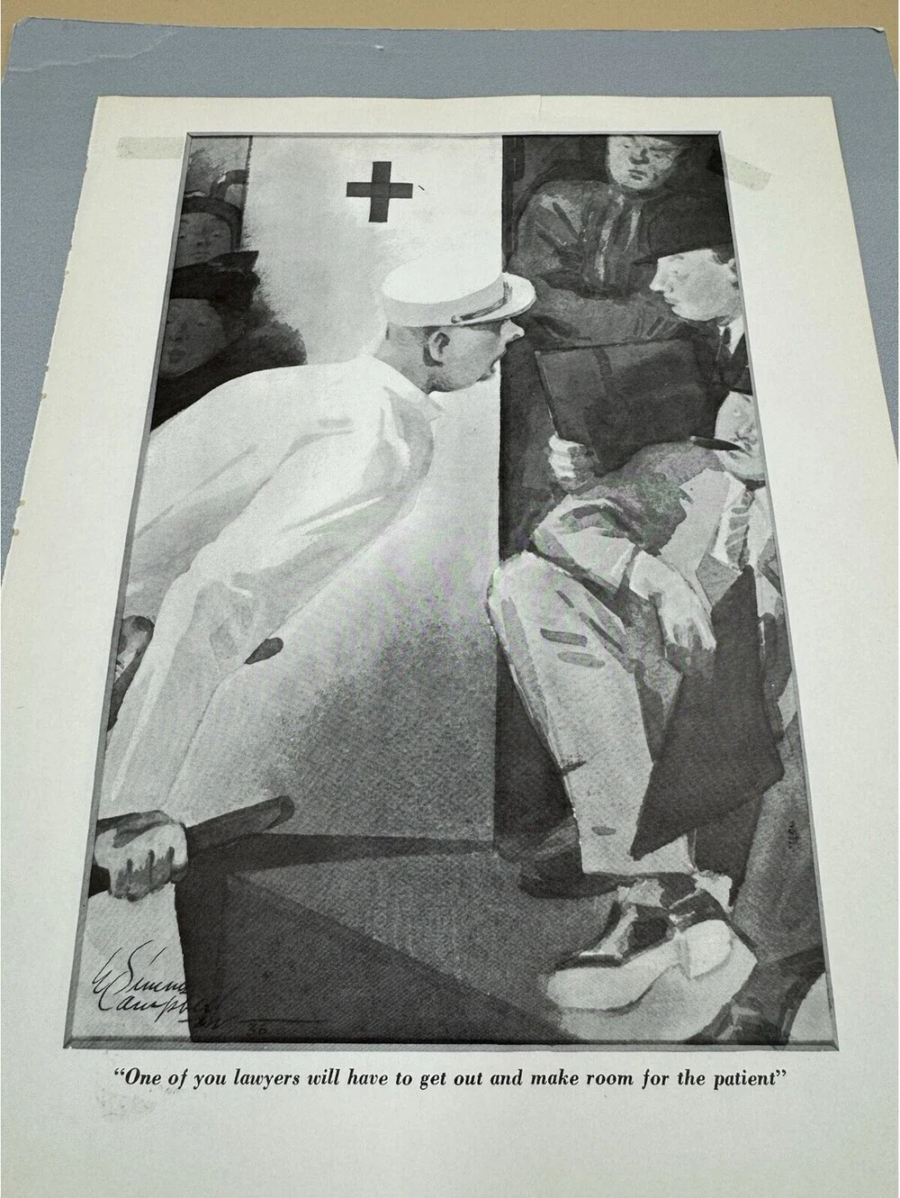 E. Simms Campbell Esquire Cartoon Page 1930s Double Sided Vintage Art Marketing